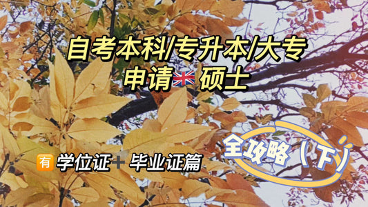 🇬🇧自考本科申硕士(下)